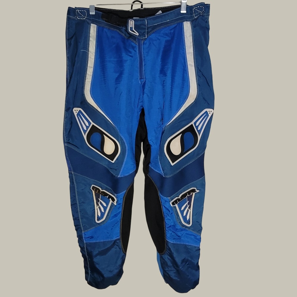 MSR Axxis Motocross Pants Mens (37x33.5) Blue Black Racing Dirt Bike Riding Gear